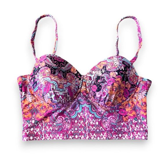 Kenneth Cole Reaction Other - Kenneth Cole Reaction Ladder Back Crop Bikini Top Size Medium